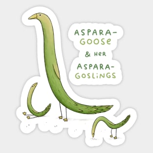 Asparagoose & Her Asparagoslings Sticker